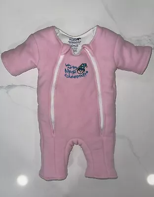 EUC Baby Merlin's Magic Sleepsuit Size Small 3-6M 12-18lbs Pink Fleece Cotton • $15