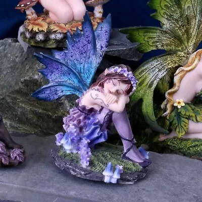 Akina Figurine Purple Blue Floral Fairy Ornament Nemesis Now Gothic Fantasy Gift • £24.99