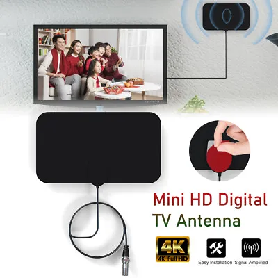 £3.89 • Buy Indoor TV Antenna Ariel Freeview Digital 4K HD TV High Gain Portable Aerial
