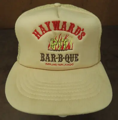 Vintage Haywards Pit Bar-B-Que Overland Park Kansas Snapback Hat Trucker Cap • $33.88