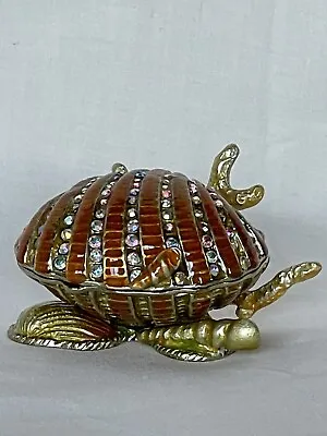 Hand Made Shell Trinket Box By Ciel Collectables. Made With Swarovski Crystals  • $45.99