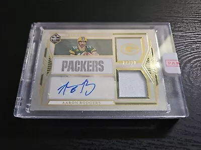 Aaron Rodgers 2022 Limited Team Trademarks Auto Gold /10 - Packers Jets • $177.50