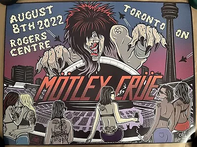 Motley Crue Poster Toronto Canada Rogers Center Stadium Tour 8/22/2022 Tommy Lee • $69.99