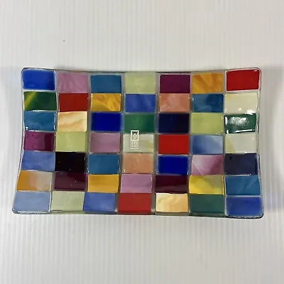 Mdina Malta Art Glass Tray Multicolor Rectangle Colorful 8x 5 • $34.16