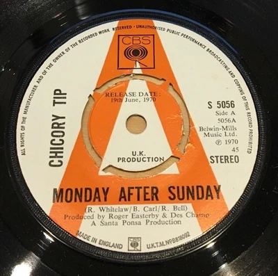 £24.99 • Buy Chicory Tip Monday After Sunday Demo UK CBS 1970 45 Looks Unplayed NM RARE!!