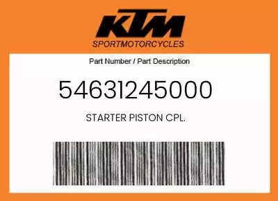 NEW Genuine OEM KTM STARTER PISTON CPL. - 54631245000 • $79.65