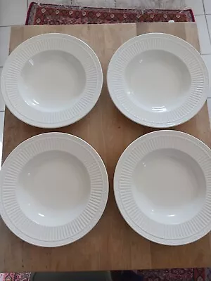 Mikasa Italian Countryside DD900 Set Of 4 White Soup Bowls 9 1/4  Good Condition • $36