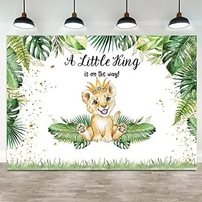 7×5ft Lion Baby Shower Backdrop A Little King Is On The Way Background Safari... • $26.06
