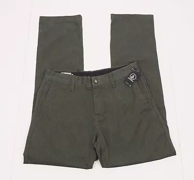 Volcom Vmonty Gray Straight Flat Casual Chino Pants Mens 30 X 32 • $15.99