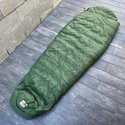 The North Face Vintage Goose Down Sleeping Bag Green 81  X 27  Brown Label • $65