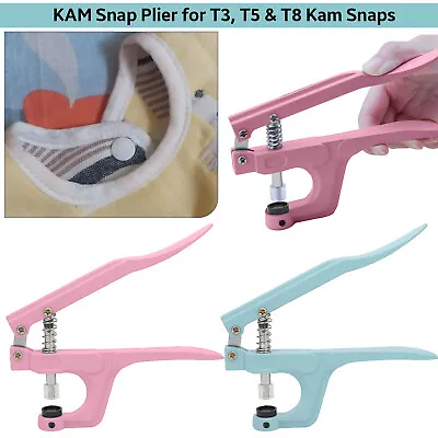 Fixing KAM Snap Plier For Snap Poppers Buttons Woollen Clothing Kids Wear Crafts • £10.99
