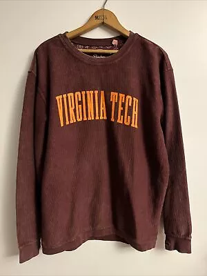 Pressbox Royce Apparel Virginia Tech College Sweatshirt 100% Cotton Ribbed Large • $24