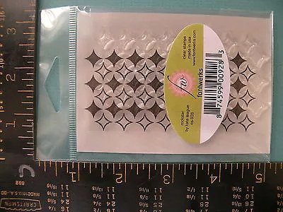 Rockstar 'Diamond' Pattern Design NIP Set Of (1) Clear FONTWERKS Rubber Stamp • $8.99