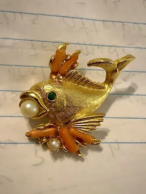 Vintage Possibly Swoboda Fish Brooch  • $24.99