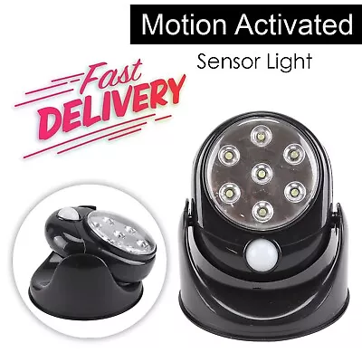 360° Battery Operated Motion Sensor Security LED Light • £11.99