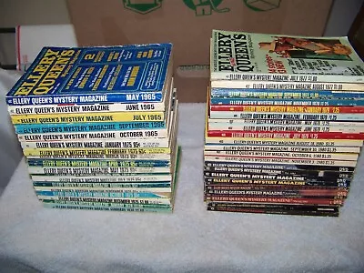 Lot Of 42 Vtg Ellery Queen's Mystery Magazine Books 1965 - 1987 Acceptable/good • $29.51