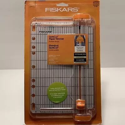 $17.69 • Buy New Fiskars SureCut Deluxe Paper Trimmer 12 ~Titanium Blade Coating Sealed