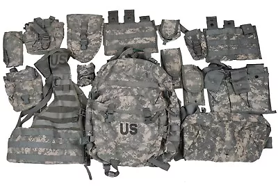 US Army Rifleman Set System ACU UCP Camo Molle Assault Pack Pouches Vests FLC • $63.45