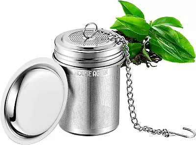 Large Tea Infuser Extra Fine Mesh Strainers Extended Chain Hook Stainless Steel • $11.74