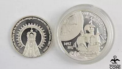 Mexico 1988-1992 Discovery Of America & Religious .999 Silver Medals ASW 2.44oz • $65