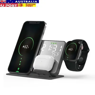 4 In 1 Foldable Wireless Charger Fast Charging Station For Watch IPhone Earphone • $37.04