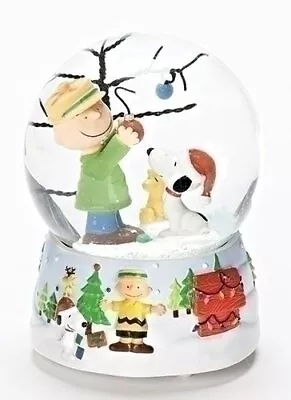 Roman 5.25 H Peanuts Snoopy And Charlie Brown Musical Water Globe • $34.44