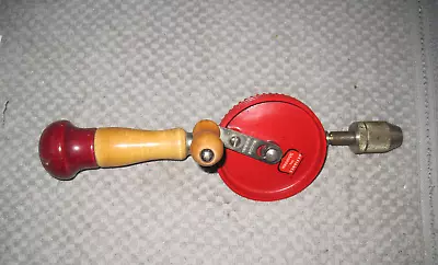 Vintage Stanley No. 1220 Woodworking Eggbeater Hand Crank Drill A W/Chuck / Bits • $20