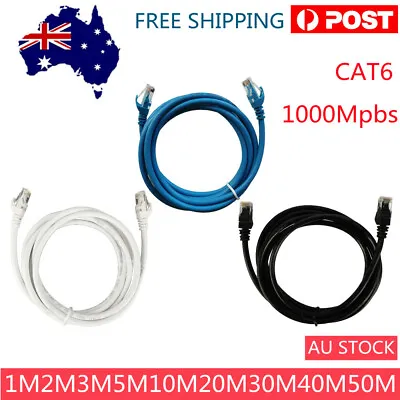 $4.90 • Buy 1m 2m 3m 5m 10m 20m Ethernet Network Lan Cable CAT6 1000mbp RJ45 