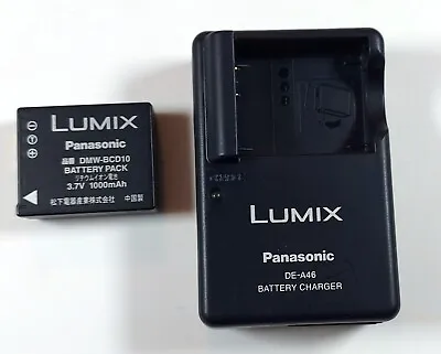 Panasonic LUMIX DE-A46 Battery Charger With Battery DMW-BCD10 4.2V • £12.99