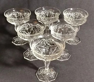 Set Of 6 McKee Rock Crystal Cocktail Glasses • $49.99