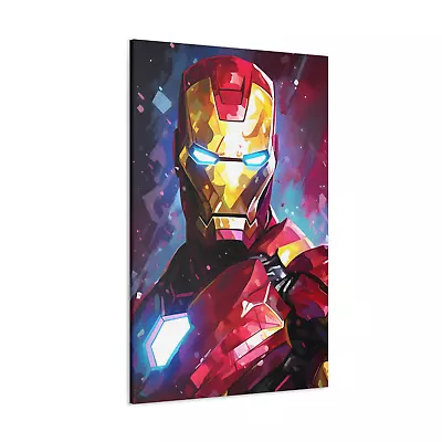 Iron Man Canvas Marvel Avengers Abstract Cartoon Superhero Print Wall Art Decor • £15.99