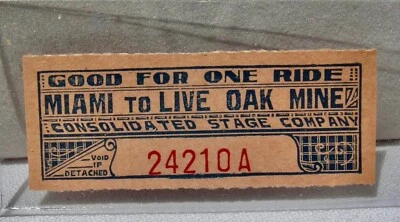 $47.95 • Buy 1910 ARIZONA LIVE OAK MINE, MIAMI AZ (GILA R7 Book $50) CONSOL STAGE SCRIP TOKEN