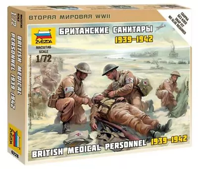 1:72 Zvezda British Medical Personnel 1939-1942 Kit Z6228 Action Figure • £4.17