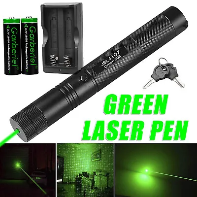 5000Miles Green Laser Pointer Pen 532nm Rechargeable Lazer Beam + Batt + Charger • $12.98