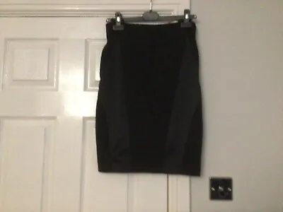 £6.99 • Buy Warehouse Black Satin Skirt Size 10