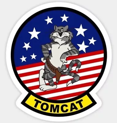 Grumman F-14 Tomcat Logo Die Cut Laminated Vinyl Decal Multiple Sizes • $3.75