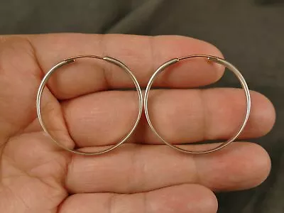 Ed Levin Benn. Vt. Sterling & 14k Forged Hoop Earrings Mcm Vintage Tucson Estate • $249.99