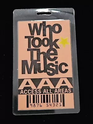 Vintage Who Took The Music Backstage Pass Personaly Used Michael Chugg Laminate • $10