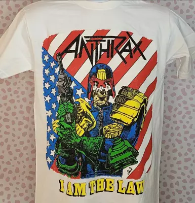 Rare Vintage Anthrax Band I Am The Law Shirt Judge Dredd Tee Unisex S-5Xl • $18.99