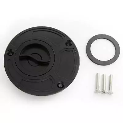 FXCNC Fuel Gas Cap Cover Fit Yamaha R1 R6 R3 FZ1 FZ6 FJR1300 MT07 Black Keyless • $24.83