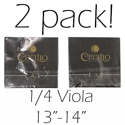 2 Pack Cecilio Musical Instruments 1/4 Viola Strings A D G And C 13 - 14 Inch • $10