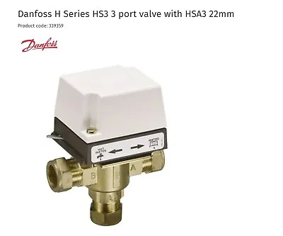 Danfoss HS3 3-Port 22mm Valve (087N6613) • £75