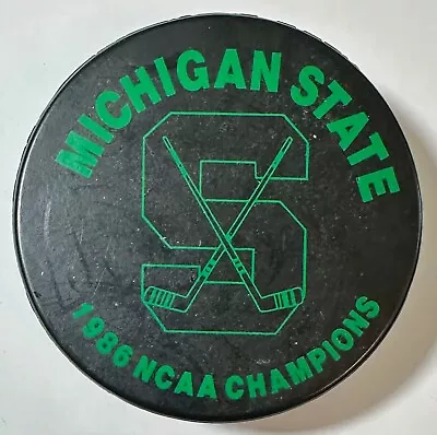 Rare 1980s Michigan State Spartans National Championship Hockey Puck • $14.99