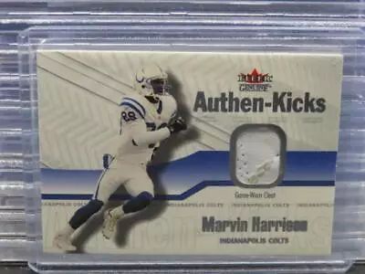 2002 Fleer Genuine Marvin Harrison Authen-Kicks Game Used Cleat Patch #MH Colts • $0.99