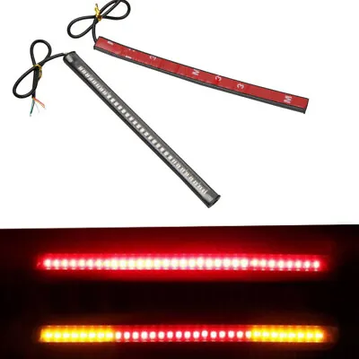 48 Motorcycle Light Bar Strip Tail Brake Stop Turn Signal License Plate Light • $9.51