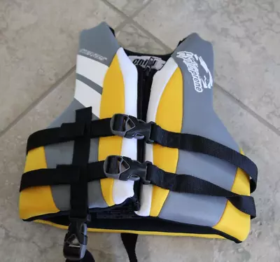 Stearns Kids Life Jacket Vest Hydroprene 30-50 Lb Boating Yellow White Black • $14.99