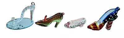 Lot Of 4 Miniature Decorative High Heel 2 1/2' Shoes Clear Crystal Glass Resin • $9.95