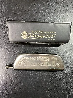 M Hohner Chrometta 8 Harmonica 250 C Germany *READ • $24.50