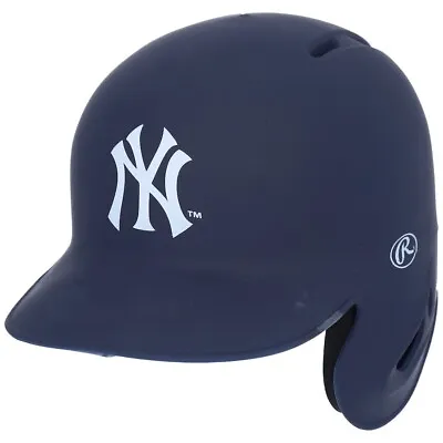 New York Yankees Matte Navy Blue MLB Rawlings Replica Baseball Mini Helmet • $29.95