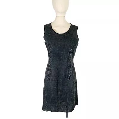 Vintage Beche De Bere Womens Sleeveless Mini Dress Gray Size Small • $200